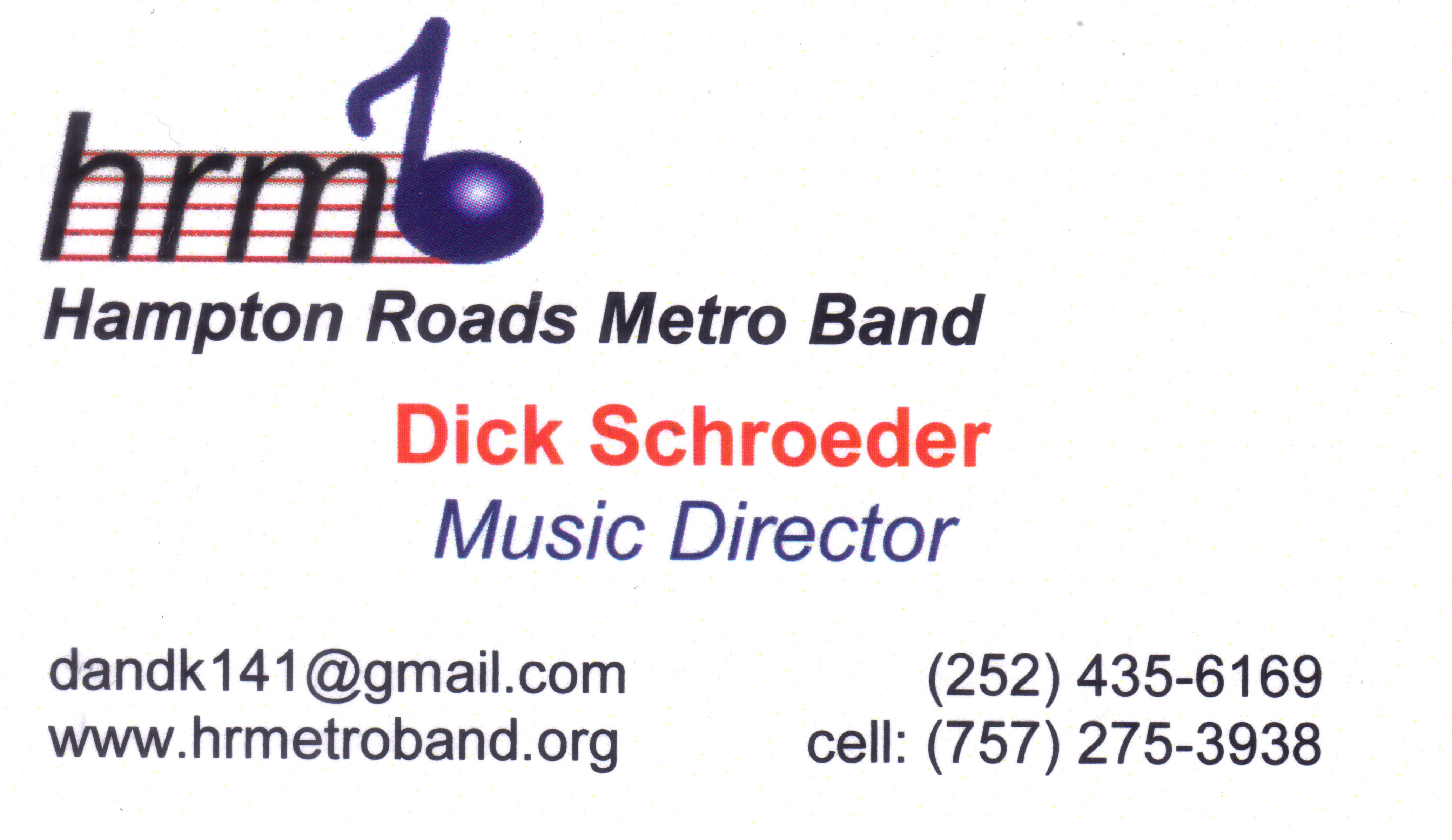 Hampton Roads Metro Band - Dick Schroeder